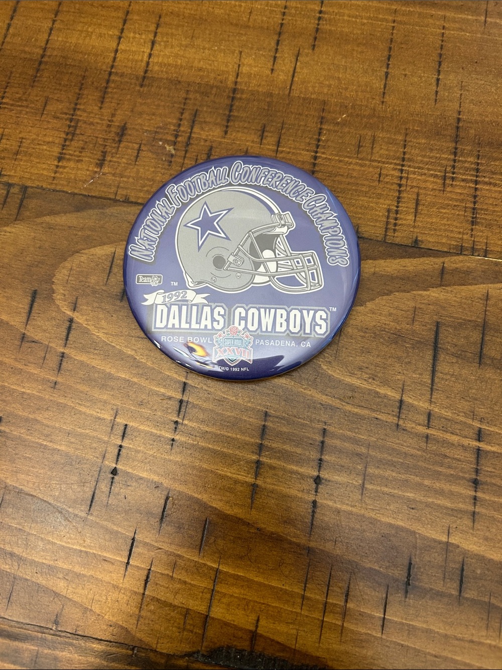 NFL Dallas Cowboys Purple & Silver Commemorative Button